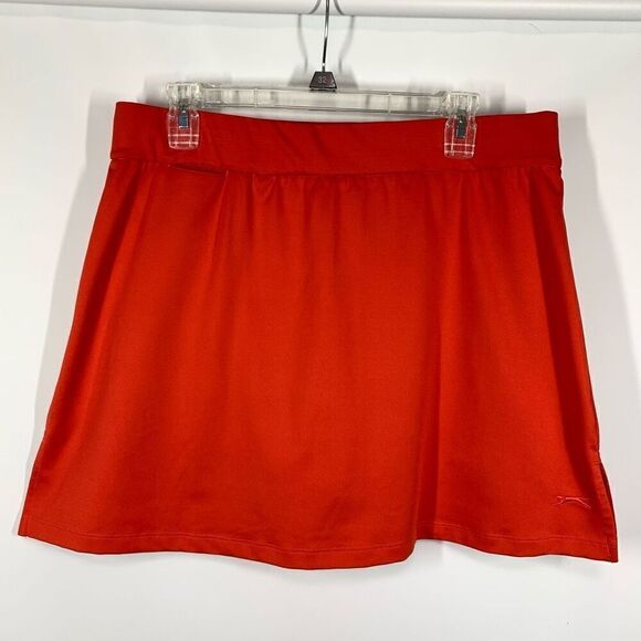 Slazenger Women's Wicking Breathable Pull-On Golf Activewear Skort Orange Large - Picture 1 of 7